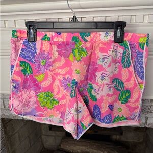 Lilly Pulitzer Pink Floral Athletic Shorts